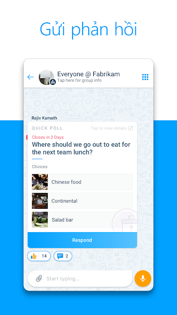 Screenshots Microsoft Kaizala: Ứng dụng hỗ trợ công việc mọi lúc, mọi nơi