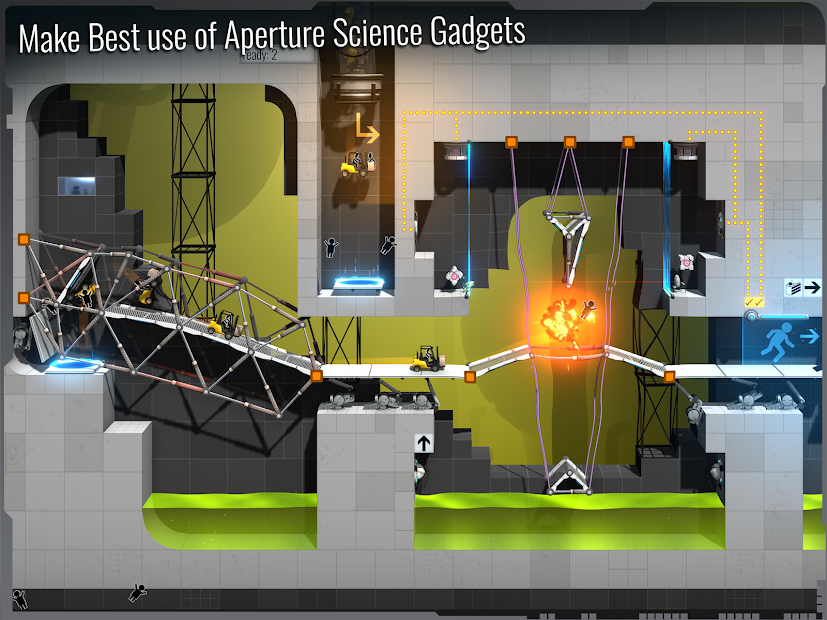 Screenshots Bridge Constructor Portal - Game mô phỏng giải trí xây cầu sáng tạo