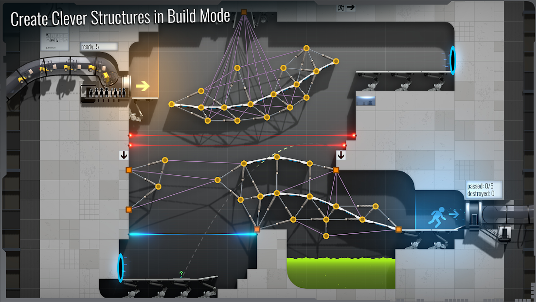 Screenshots Bridge Constructor Portal - Game mô phỏng giải trí xây cầu sáng tạo