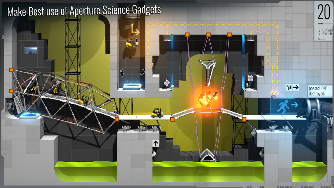 Screenshots Bridge Constructor Portal - Game mô phỏng giải trí xây cầu sáng tạo