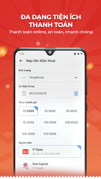 Screenshots Gpay - Thanh toán đa kênh, chuyển tiền siêu tốc