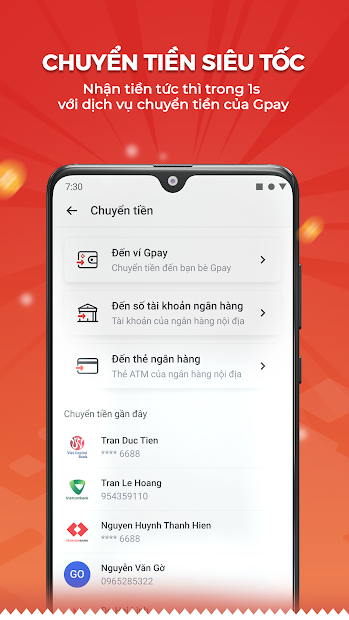 Screenshots Gpay - Thanh toán đa kênh, chuyển tiền siêu tốc