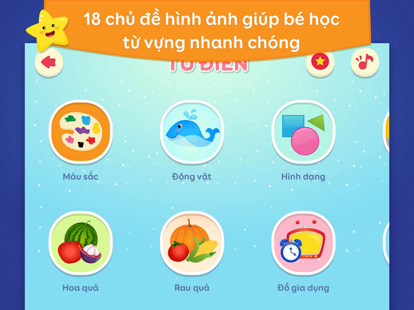 Screenshots Viet Kids: Ứng dụng học tiếng Anh, tiếng Việt dành cho bé