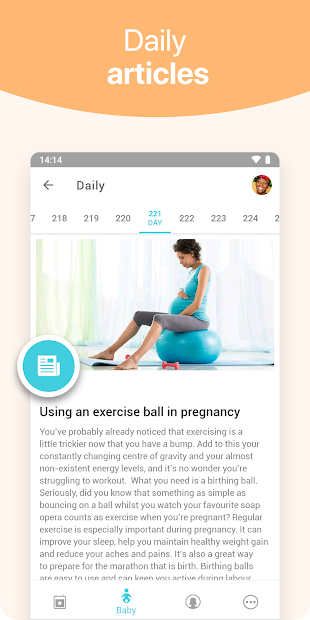 Screenshots App Pregnancy+: Ứng dụng theo dõi, chăm sóc thai nhi