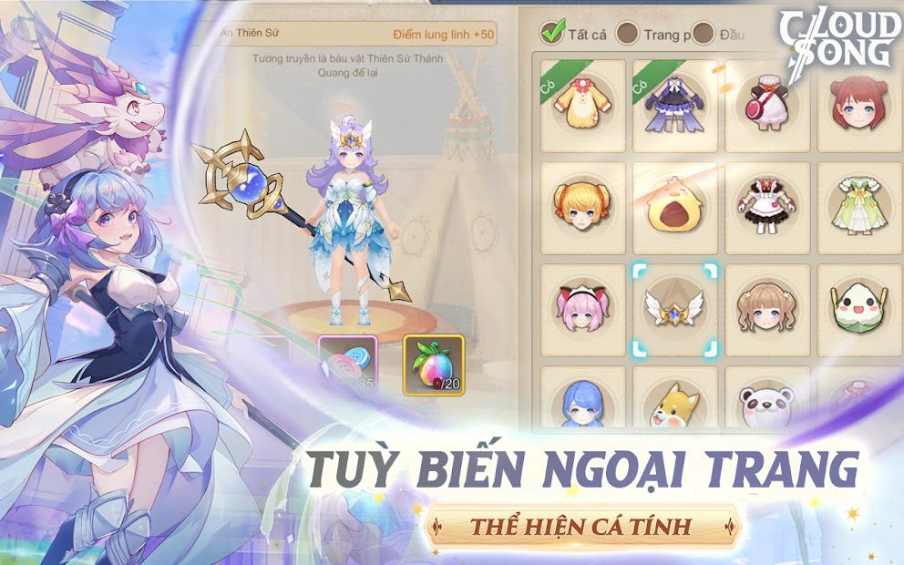 Screenshots Cloud Song: Vân Thành Chi Ca Game đồ họa chibi hấp dẫn