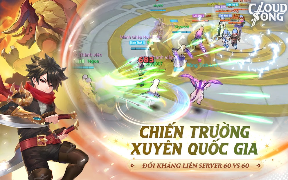 Screenshots Cloud Song: Vân Thành Chi Ca Game đồ họa chibi hấp dẫn