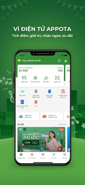 Screenshots Ví Appota: Ứng dụng giải trí tích điểm