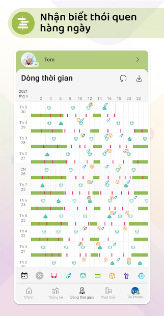 Screenshots App Baby Daybook: Ứng dụng theo dõi sinh hoạt của trẻ sơ sinh
