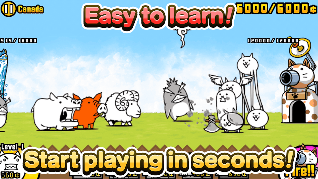 Screenshots The Battle Cats - Trận chiến của những chú mèo “cute”