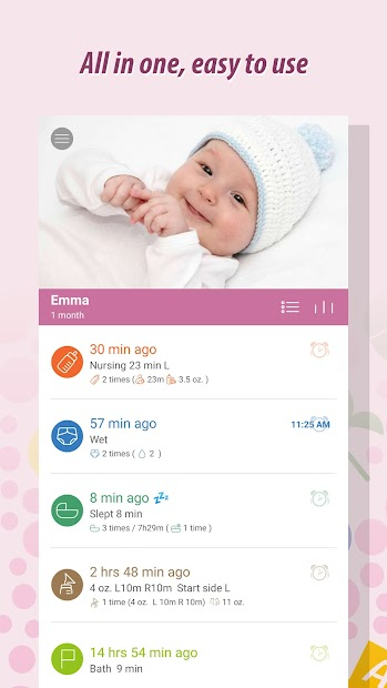 Screenshots App Baby Tracker: App theo dõi trẻ sơ sinh: Giờ đi ngủ, thay tã,...