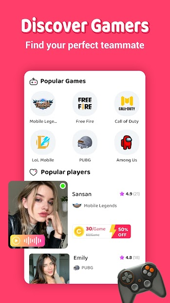 Screenshots Tải app Lita: Ứng dụng chơi game cùng nữ gamer