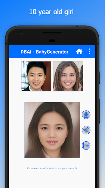 Screenshots App BabyGenerator: Dự đoán khuôn mặt con của bạn