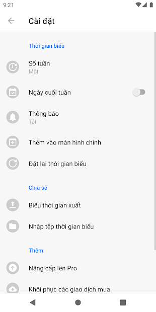Screenshots Tải app Class Timetable: Ứng dụng tạo thời khóa biểu, nhắc nhở học tập