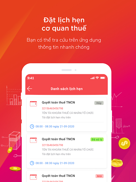 Screenshots HCMTAX - Ứng dụng tra cứu mã số thuế, hồ sơ quyết toán thuế HCM