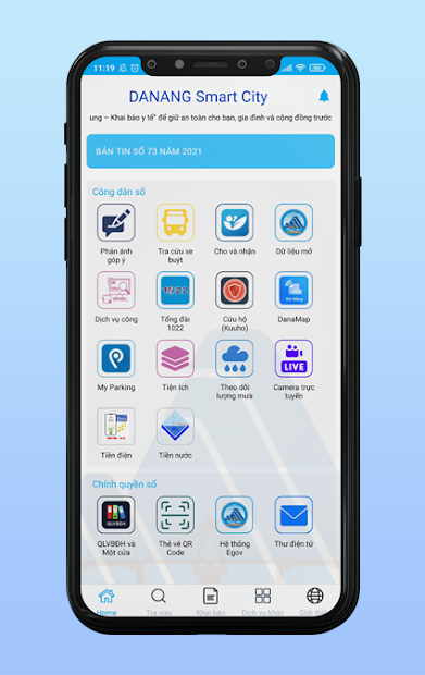 Screenshots App Danang Smart City: Ứng dụng tích hợp khai báo y tế, ví điện tử,...