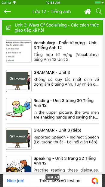 Screenshots App Học tốt: Ứng dụng hướng dẫn giải bài tập: Toán, Văn, Anh,...