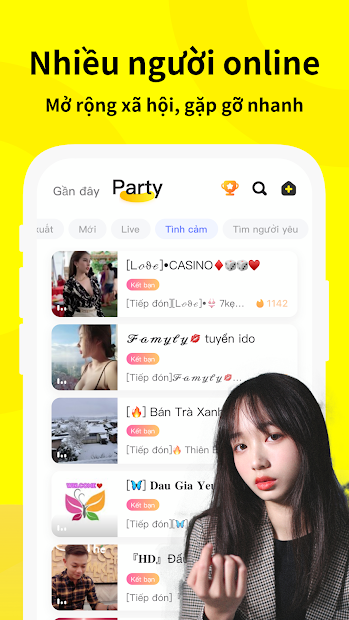 Screenshots App Partying: Ứng dụng trò chuyện, kết bạn, chơi game trực tuyến