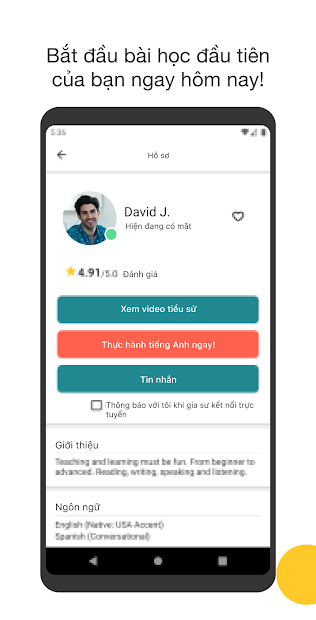 Screenshots App Cambly: Ứng dụng luyện nói tiếng Anh qua video cùng nguời nước ngoài