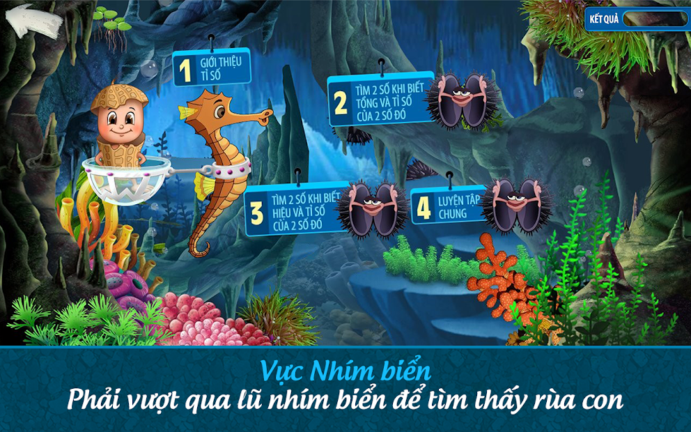 Screenshots App Đậu lém phiêu lưu ký - Toán lớp 4: Ứng dụng học toán lớp 4 dành cho bé