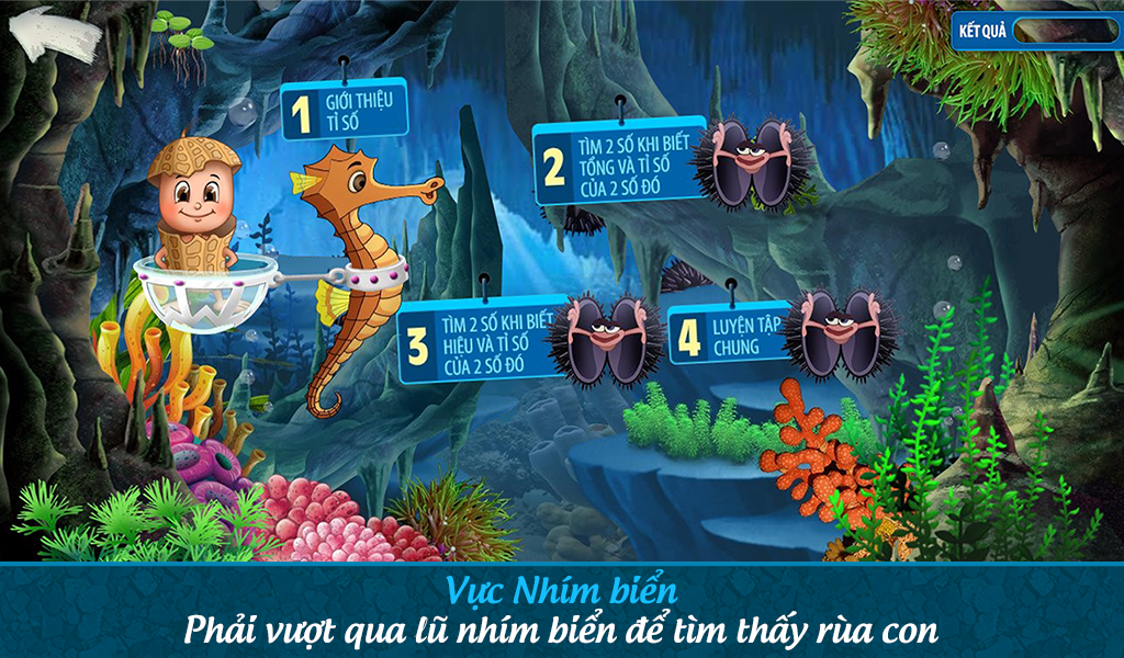 Screenshots App Đậu lém phiêu lưu ký - Toán lớp 4: Ứng dụng học toán lớp 4 dành cho bé