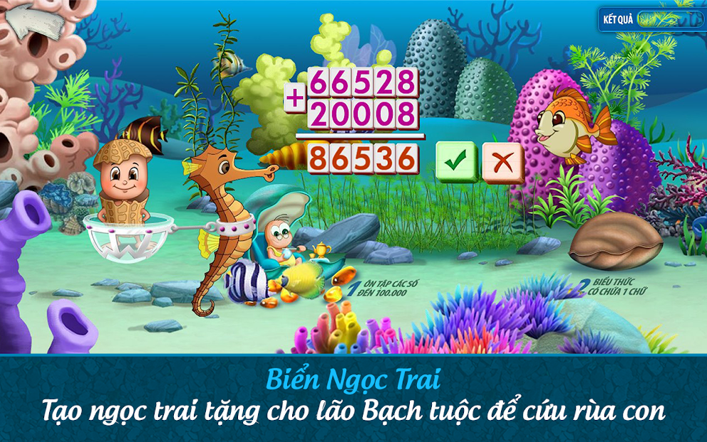 Screenshots App Đậu lém phiêu lưu ký - Toán lớp 4: Ứng dụng học toán lớp 4 dành cho bé