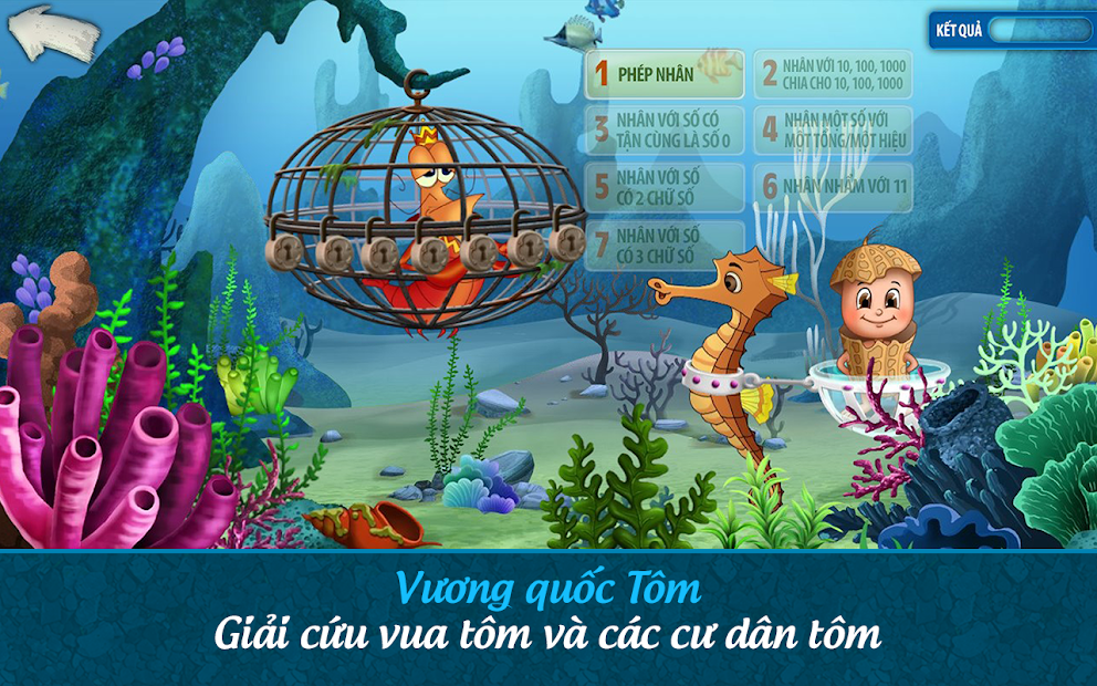 Screenshots App Đậu lém phiêu lưu ký - Toán lớp 4: Ứng dụng học toán lớp 4 dành cho bé