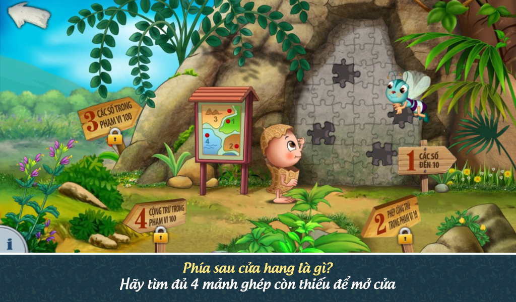 Screenshots App Đậu Lém phiêu lưu ký - Toán lớp 1: Ứng dụng học toán lớp 1 dành cho bé