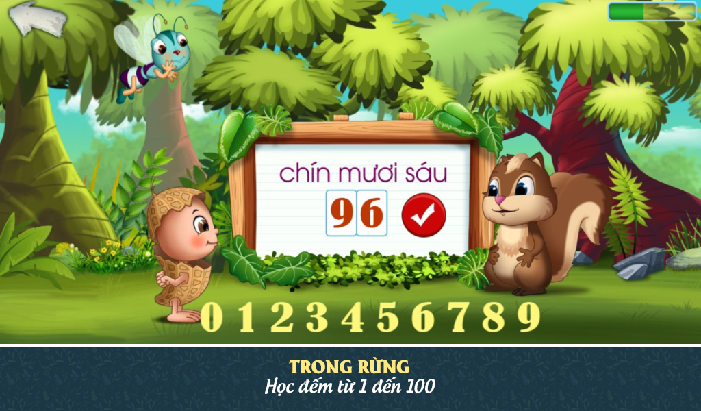 Screenshots App Đậu Lém phiêu lưu ký - Toán lớp 1: Ứng dụng học toán lớp 1 dành cho bé