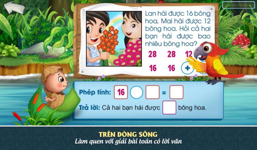 Screenshots App Đậu Lém phiêu lưu ký - Toán lớp 1: Ứng dụng học toán lớp 1 dành cho bé