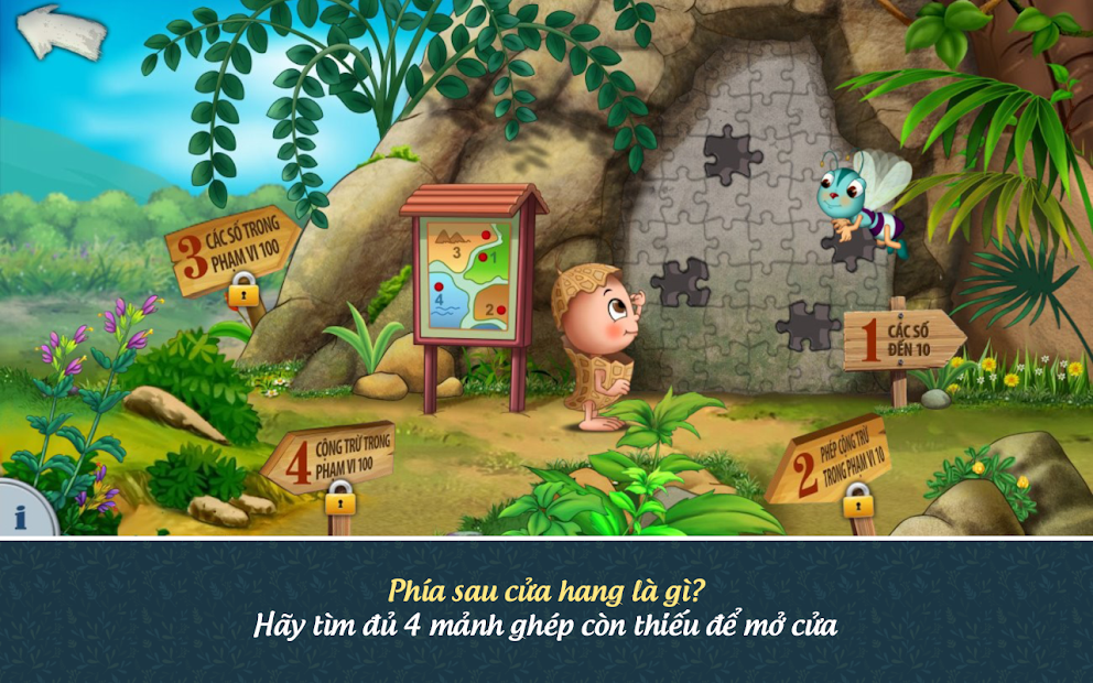 Screenshots App Đậu Lém phiêu lưu ký - Toán lớp 1: Ứng dụng học toán lớp 1 dành cho bé