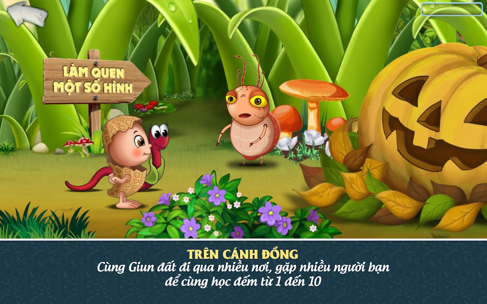 Screenshots App Đậu Lém phiêu lưu ký - Toán lớp 1: Ứng dụng học toán lớp 1 dành cho bé