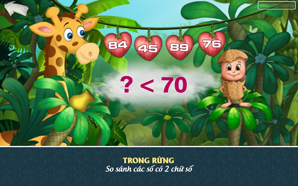 Screenshots App Đậu Lém phiêu lưu ký - Toán lớp 1: Ứng dụng học toán lớp 1 dành cho bé