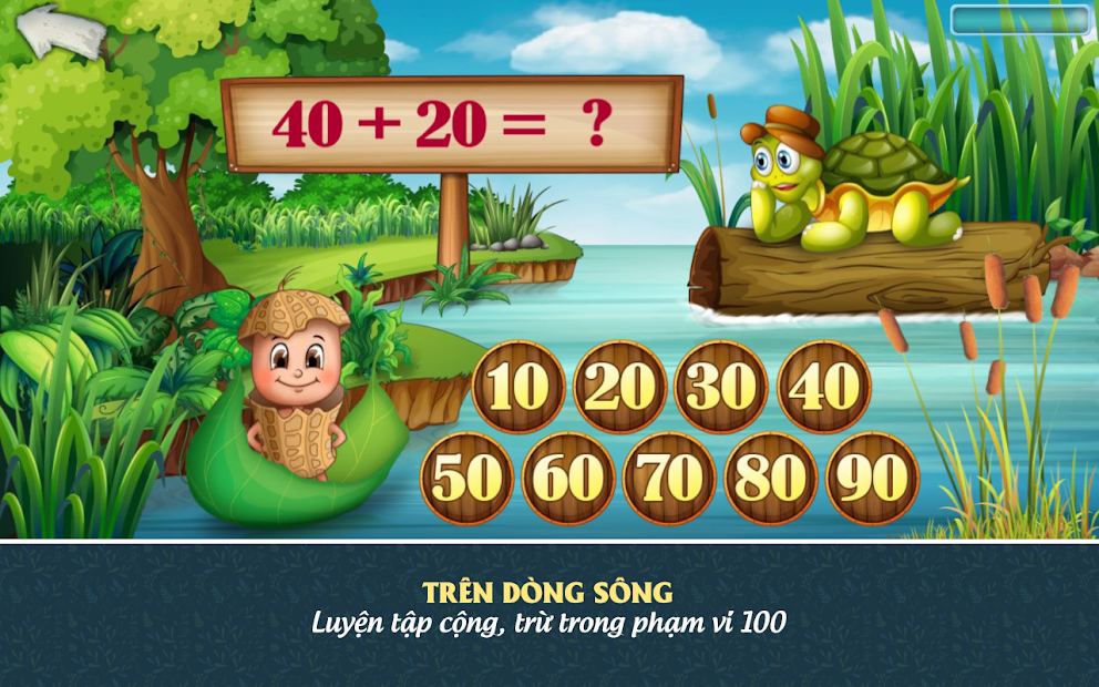 Screenshots App Đậu Lém phiêu lưu ký - Toán lớp 1: Ứng dụng học toán lớp 1 dành cho bé