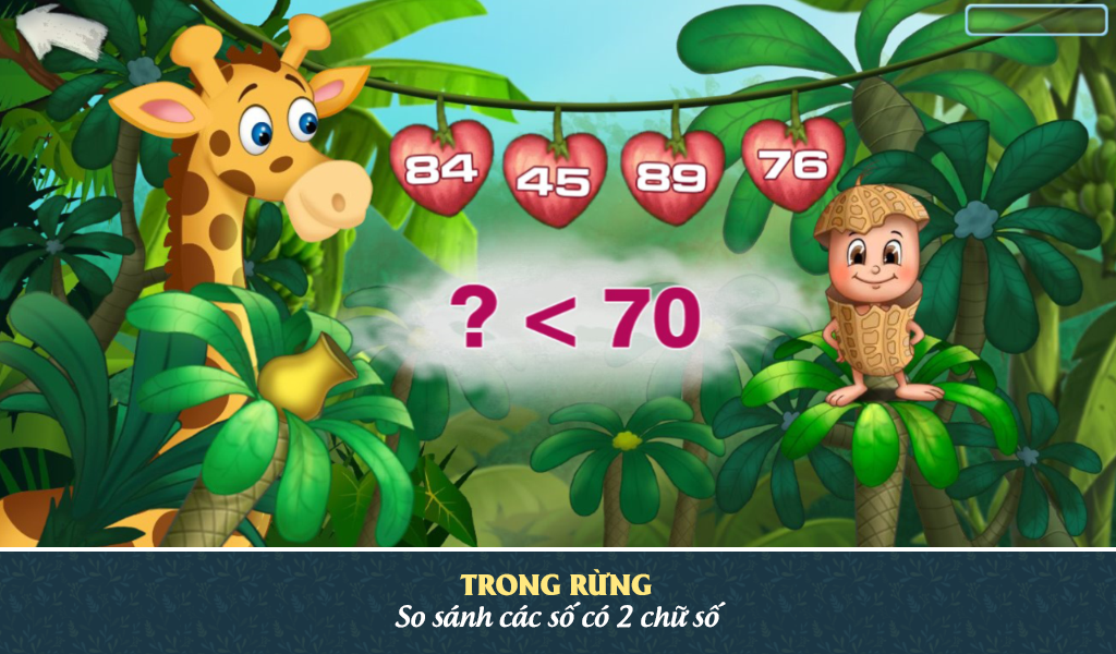 Screenshots App Đậu Lém phiêu lưu ký - Toán lớp 1: Ứng dụng học toán lớp 1 dành cho bé