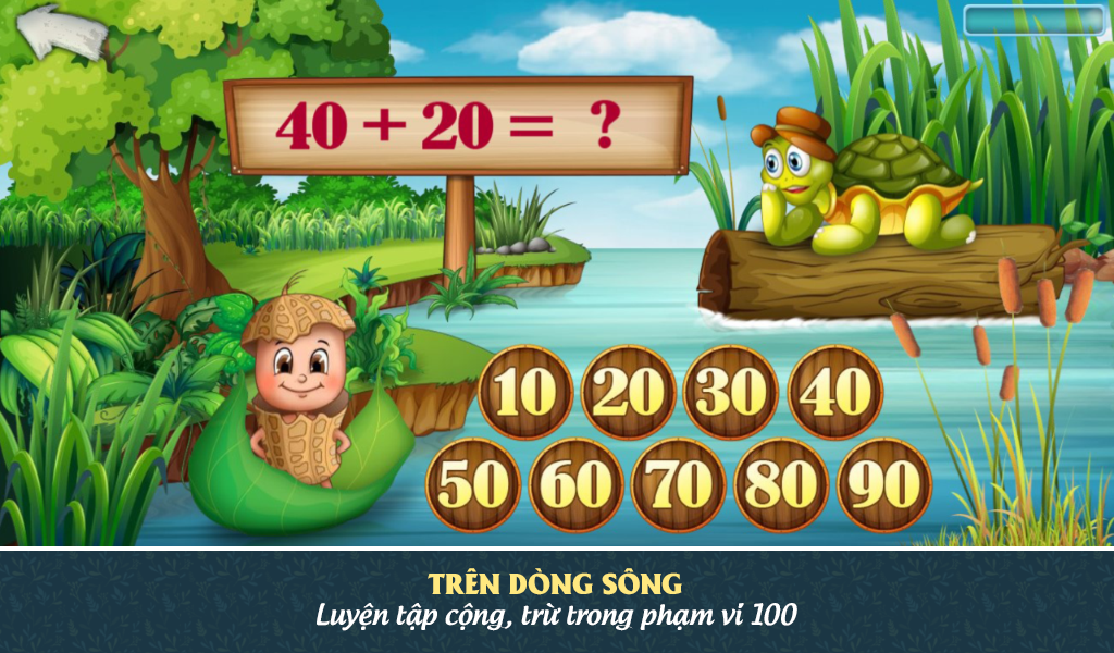 Screenshots App Đậu Lém phiêu lưu ký - Toán lớp 1: Ứng dụng học toán lớp 1 dành cho bé