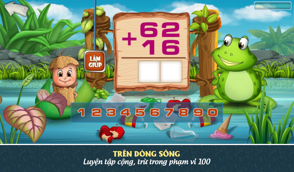 Screenshots App Đậu Lém phiêu lưu ký - Toán lớp 1: Ứng dụng học toán lớp 1 dành cho bé