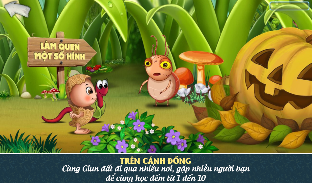 Screenshots App Đậu Lém phiêu lưu ký - Toán lớp 1: Ứng dụng học toán lớp 1 dành cho bé