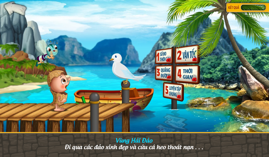 Screenshots App Đậu Lém phiêu lưu ký - Toán lớp 5: Ứng dụng học toán lớp 5 dành cho bé