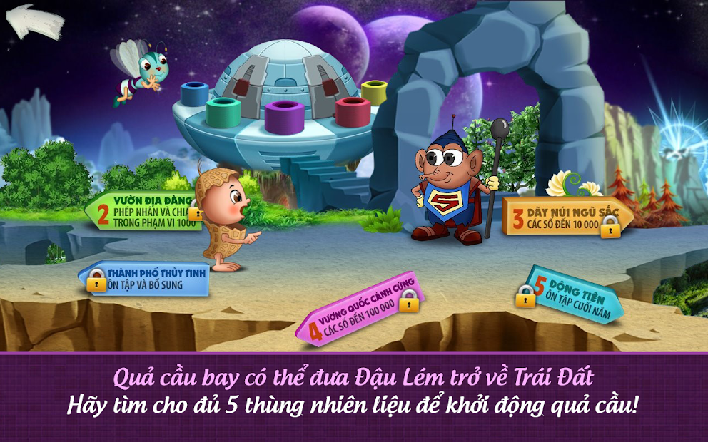 Screenshots App Đậu Lém phiêu lưu ký - Toán lớp 3: Ứng dụng học toán lớp 3 dành cho bé