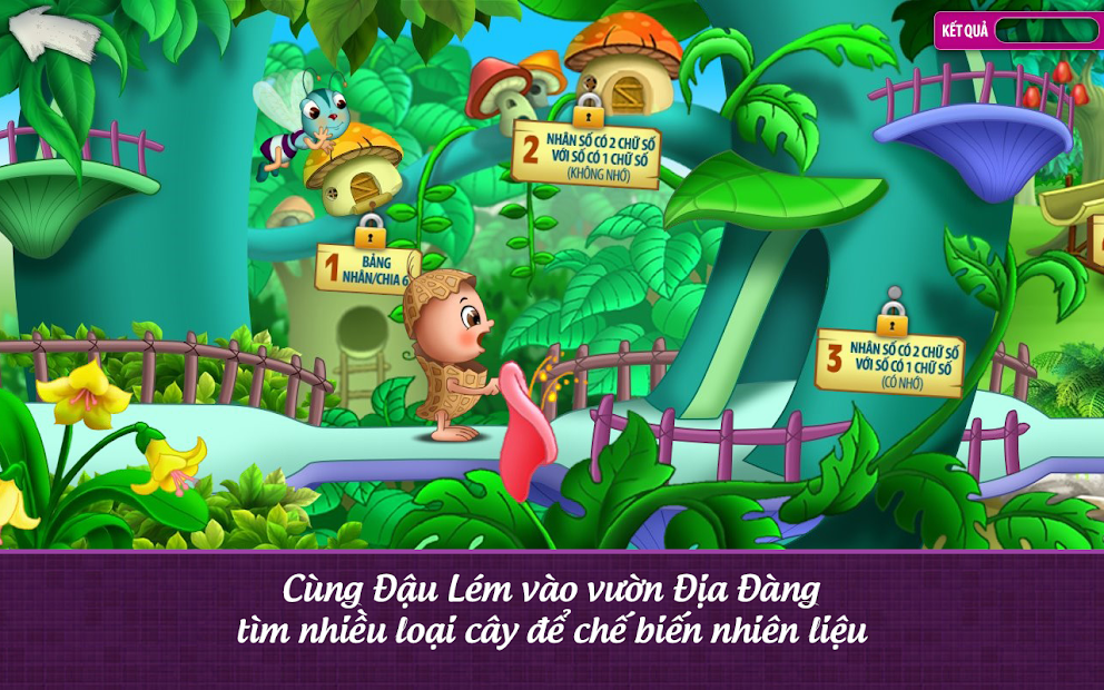 Screenshots App Đậu Lém phiêu lưu ký - Toán lớp 3: Ứng dụng học toán lớp 3 dành cho bé