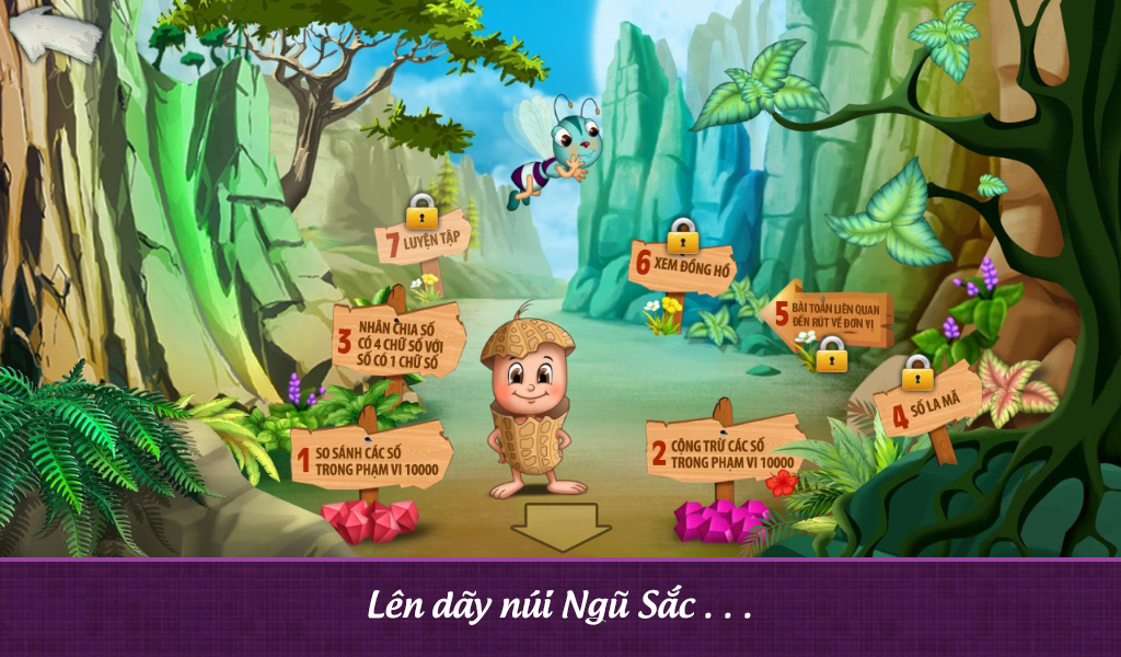 Screenshots App Đậu Lém phiêu lưu ký - Toán lớp 3: Ứng dụng học toán lớp 3 dành cho bé