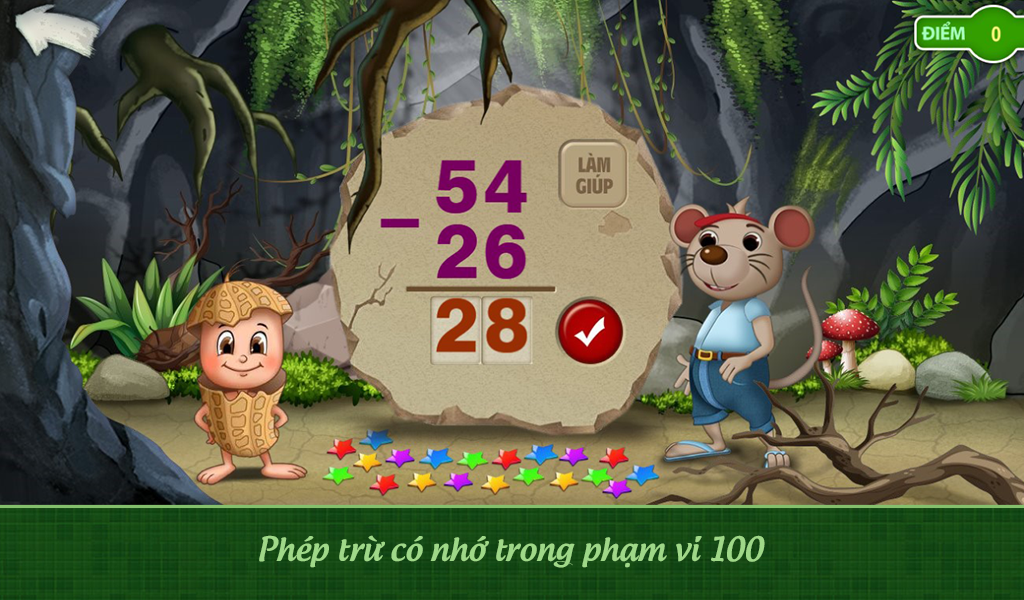 Screenshots Đậu Lém phiêu lưu ký - Toán lớp 2: Ứng dụng học toán lớp 2 dành cho bé