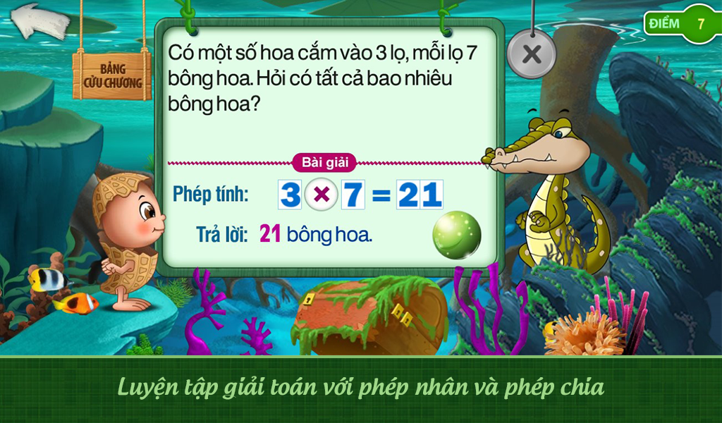 Screenshots Đậu Lém phiêu lưu ký - Toán lớp 2: Ứng dụng học toán lớp 2 dành cho bé