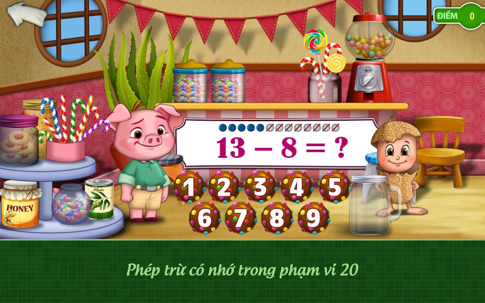 Screenshots Đậu Lém phiêu lưu ký - Toán lớp 2: Ứng dụng học toán lớp 2 dành cho bé