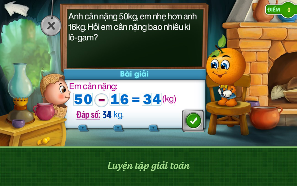Screenshots Đậu Lém phiêu lưu ký - Toán lớp 2: Ứng dụng học toán lớp 2 dành cho bé