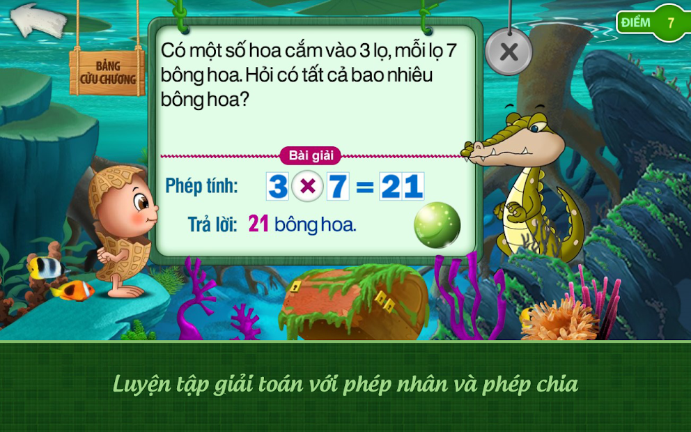 Screenshots Đậu Lém phiêu lưu ký - Toán lớp 2: Ứng dụng học toán lớp 2 dành cho bé