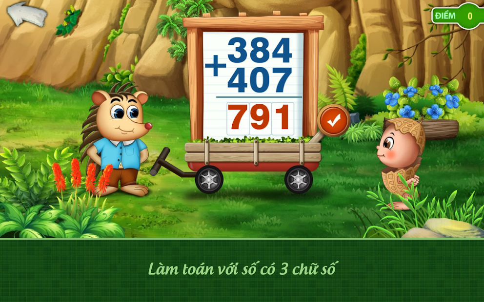 Screenshots Đậu Lém phiêu lưu ký - Toán lớp 2: Ứng dụng học toán lớp 2 dành cho bé