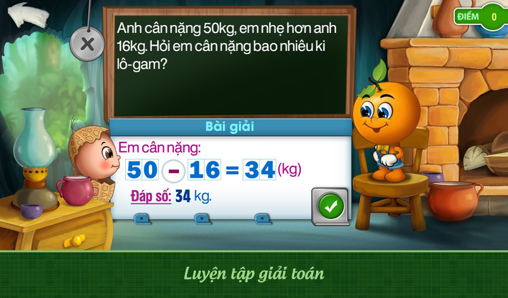 Screenshots Đậu Lém phiêu lưu ký - Toán lớp 2: Ứng dụng học toán lớp 2 dành cho bé