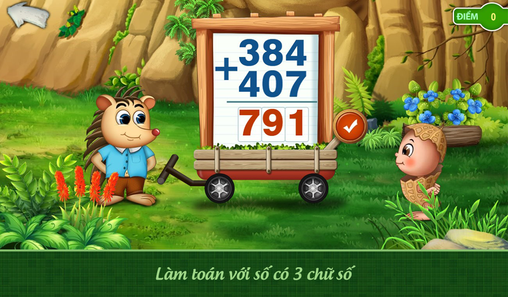 Screenshots Đậu Lém phiêu lưu ký - Toán lớp 2: Ứng dụng học toán lớp 2 dành cho bé