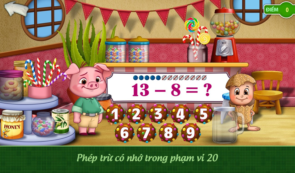 Screenshots Đậu Lém phiêu lưu ký - Toán lớp 2: Ứng dụng học toán lớp 2 dành cho bé